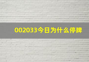 002033今日为什么停牌