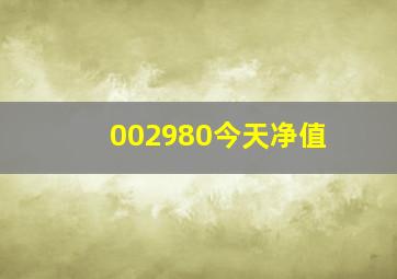 002980今天净值