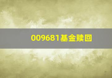 009681基金赎回