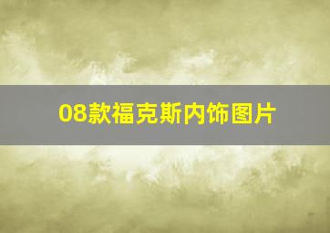 08款福克斯内饰图片