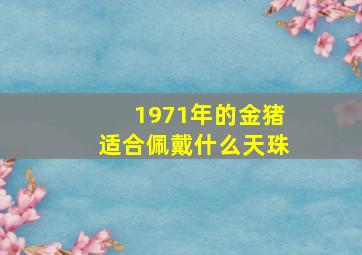 1971年的金猪适合佩戴什么天珠