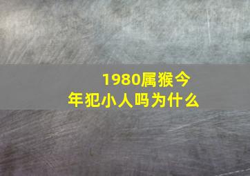 1980属猴今年犯小人吗为什么