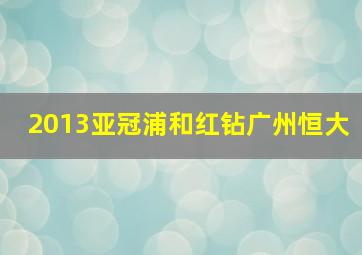 2013亚冠浦和红钻广州恒大