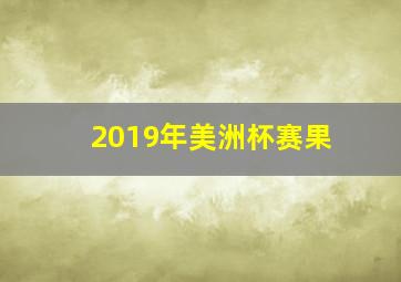 2019年美洲杯赛果