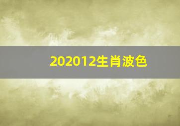 202012生肖波色