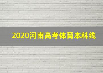 2020河南高考体育本科线