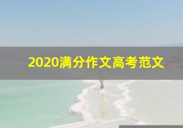 2020满分作文高考范文