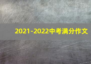 2021-2022中考满分作文