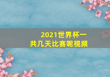 2021世界杯一共几天比赛呢视频