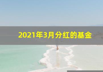 2021年3月分红的基金