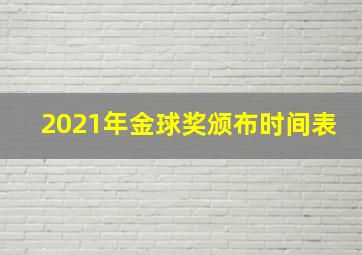 2021年金球奖颁布时间表