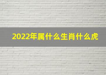 2022年属什么生肖什么虎