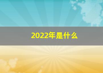 2022年是什么