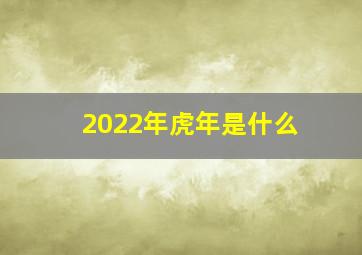 2022年虎年是什么