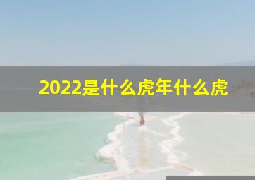 2022是什么虎年什么虎