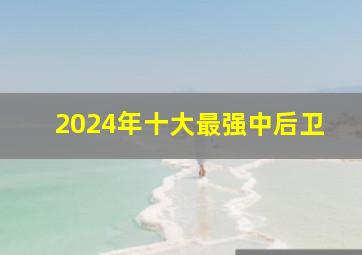 2024年十大最强中后卫