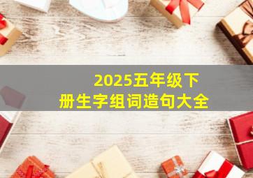 2025五年级下册生字组词造句大全