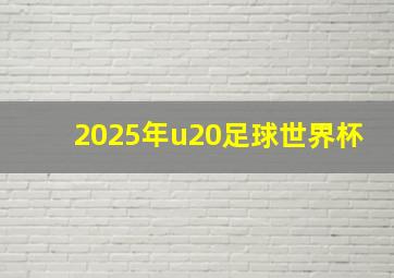 2025年u20足球世界杯