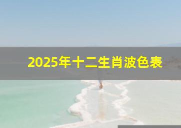 2025年十二生肖波色表