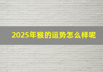 2025年猴的运势怎么样呢