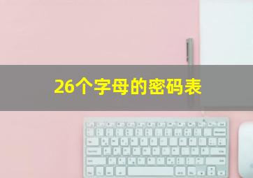 26个字母的密码表