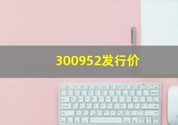 300952发行价