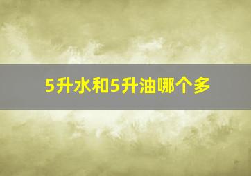 5升水和5升油哪个多