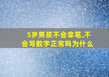 5岁男孩不会拿笔,不会写数字正常吗为什么