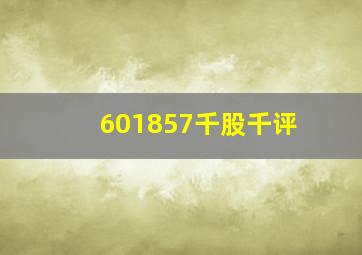 601857千股千评