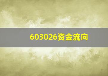 603026资金流向