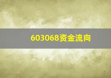 603068资金流向