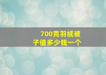 700克羽绒被子值多少钱一个