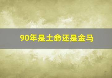 90年是土命还是金马