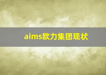 aims欧力集团现状