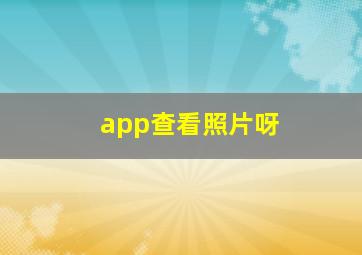 app查看照片呀