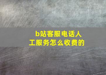 b站客服电话人工服务怎么收费的