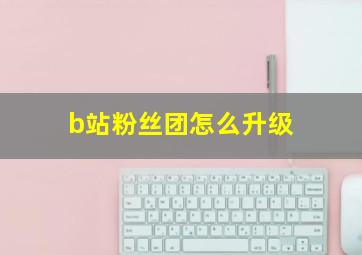 b站粉丝团怎么升级