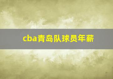 cba青岛队球员年薪