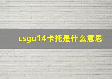 csgo14卡托是什么意思