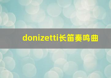 donizetti长笛奏鸣曲