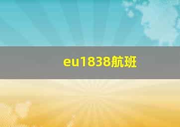 eu1838航班