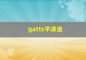 gatts平泽进