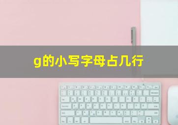 g的小写字母占几行