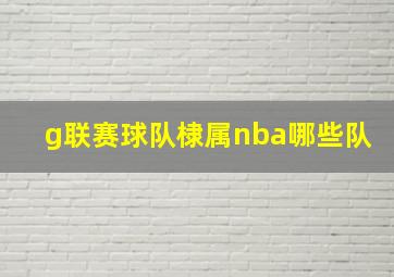 g联赛球队棣属nba哪些队