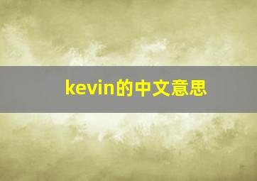 kevin的中文意思