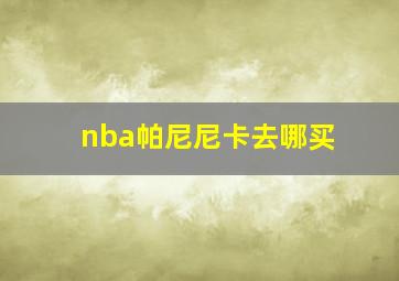 nba帕尼尼卡去哪买