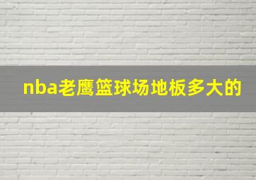 nba老鹰篮球场地板多大的