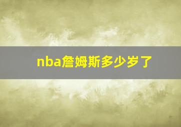 nba詹姆斯多少岁了