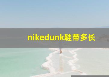 nikedunk鞋带多长