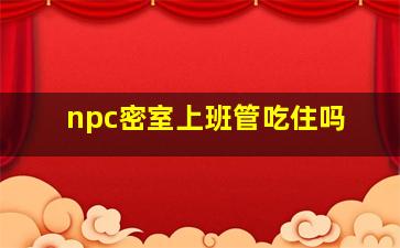 npc密室上班管吃住吗